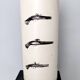 Beige Varnished Metal and Brass Umbrella Stand Attr. to Fornasetti