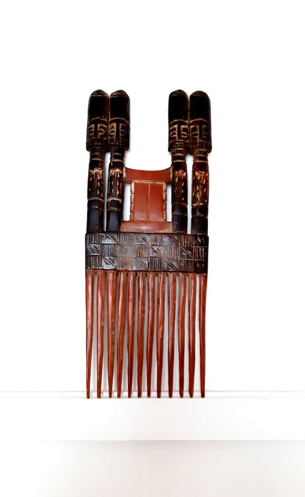 Peigne de décoration en bois massif du Ghana