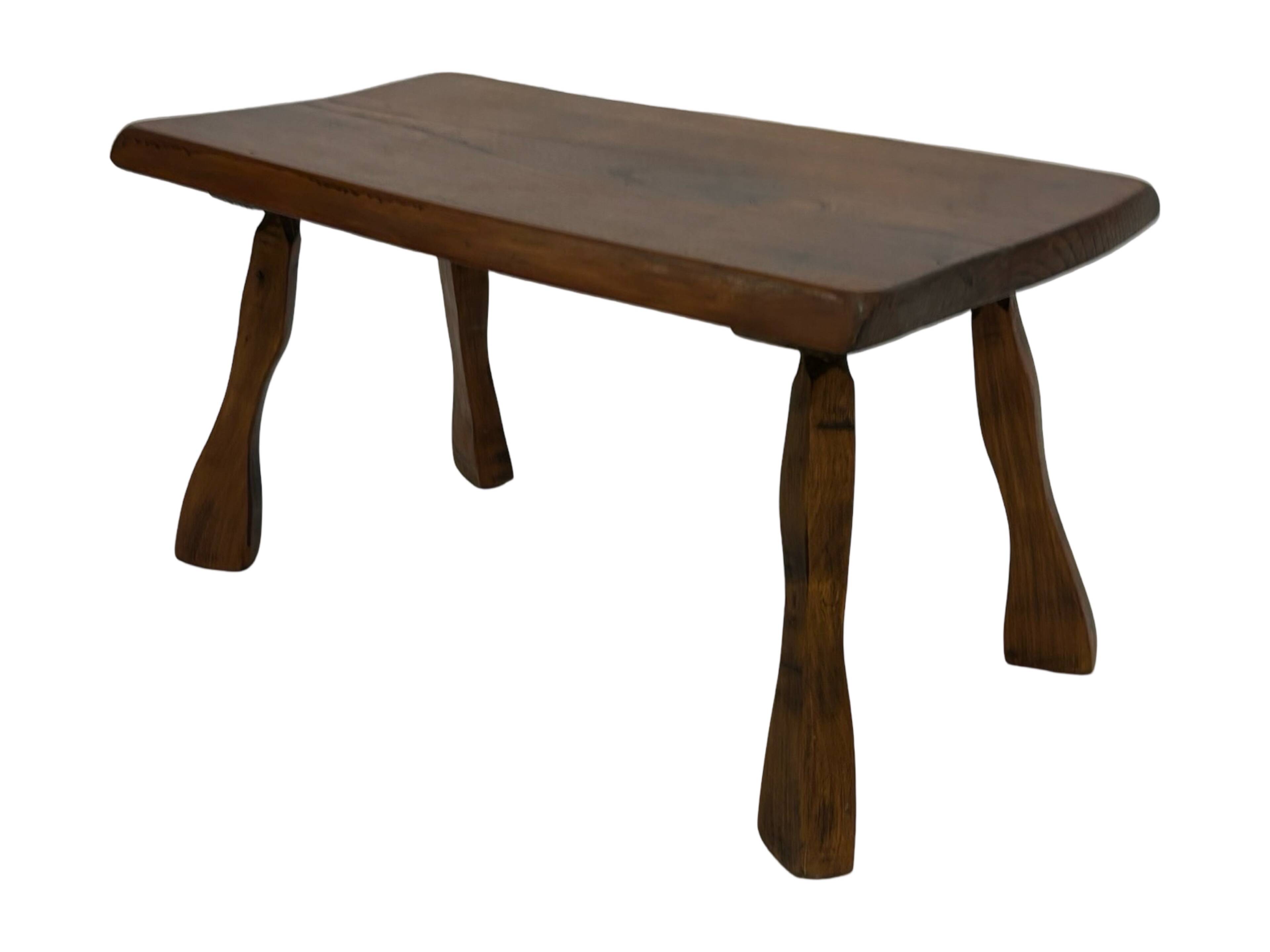 Vintage wooden side table small table wabi sabi natural design