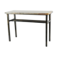 Console art moderne acier peint et marbre