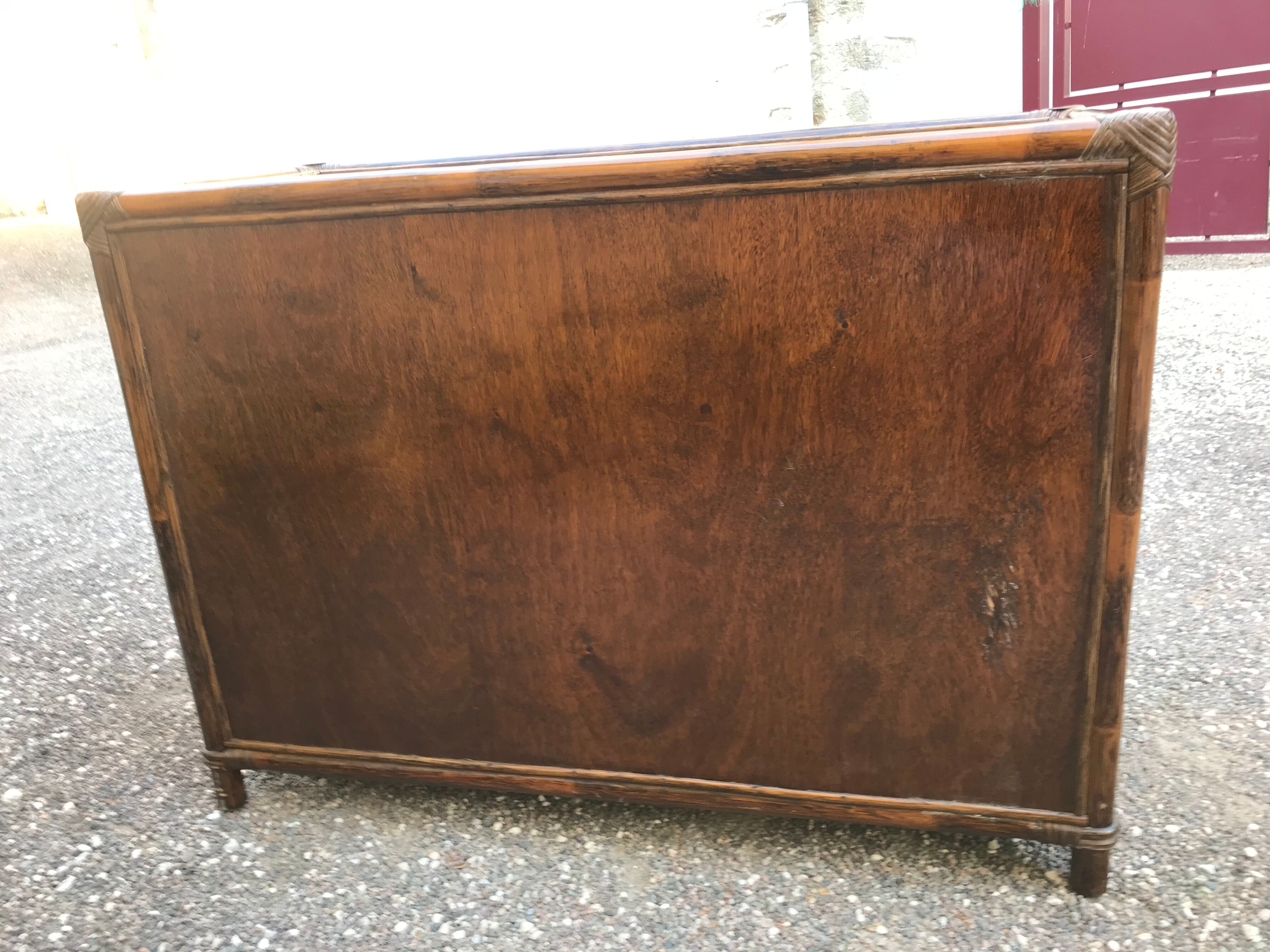 Commode bambou et cannage