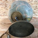 Old terrestrial globe world map perrina paris glass vintage metal foot