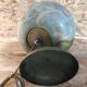 Old terrestrial globe world map perrina paris glass vintage metal foot