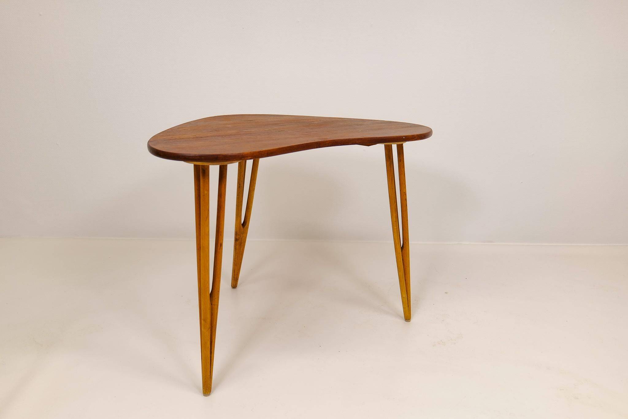 Table basse unique de style suédois moderne par Bo Fjaestad, Suède, années 1950