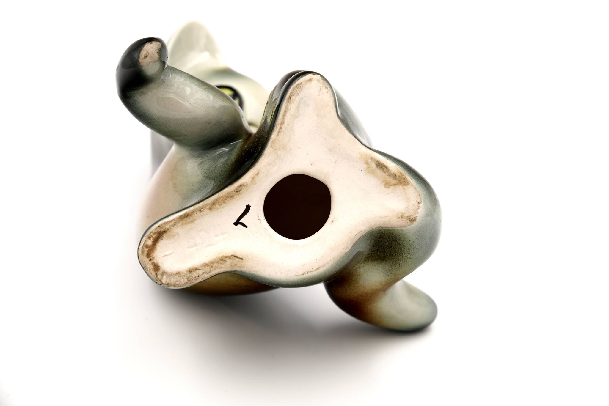 Figurine de chat Jichokera Bechyně vintage, années 1960