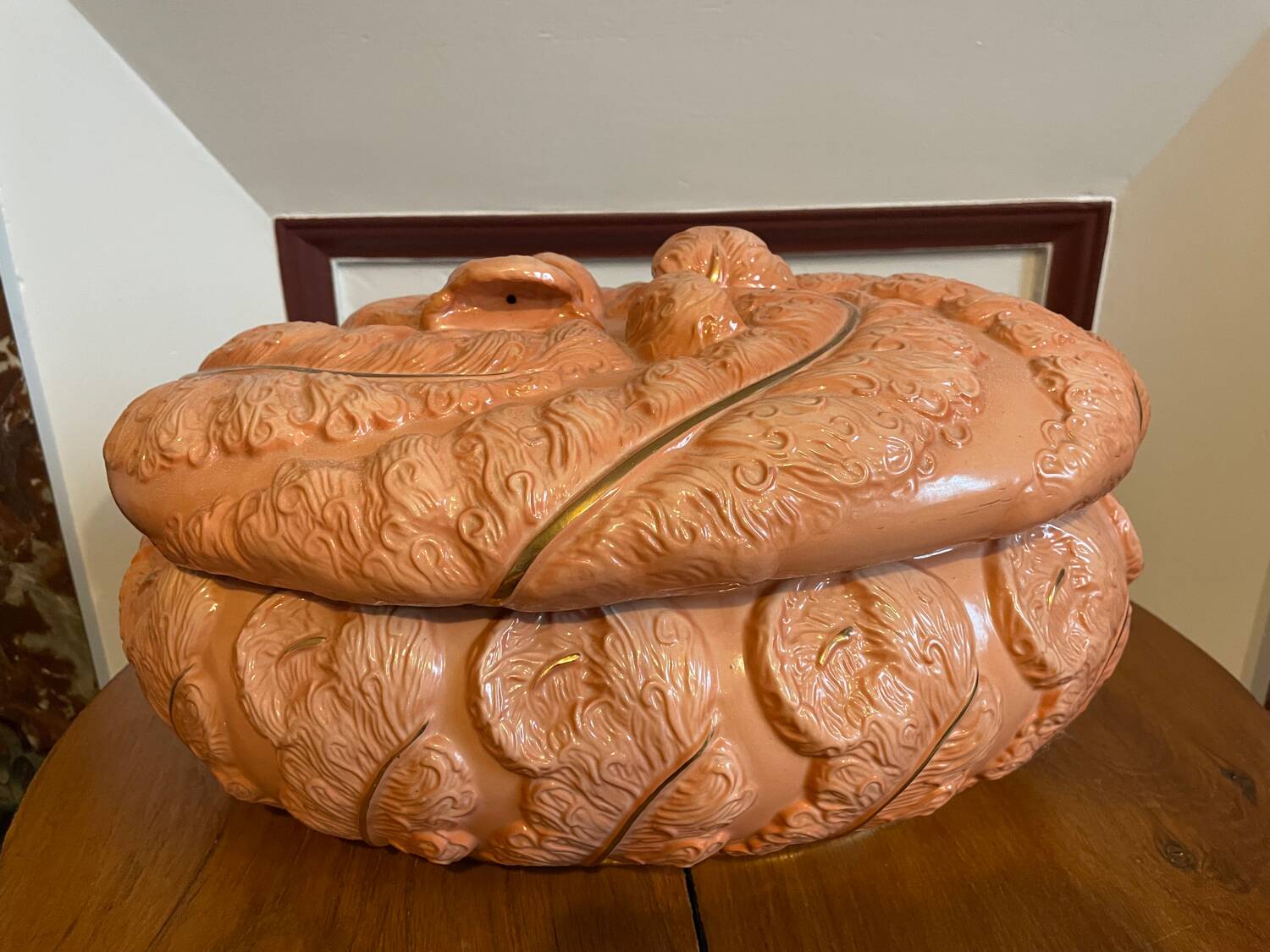 Ostrich Feather Soup Tureen, Couleuvre Manufacture