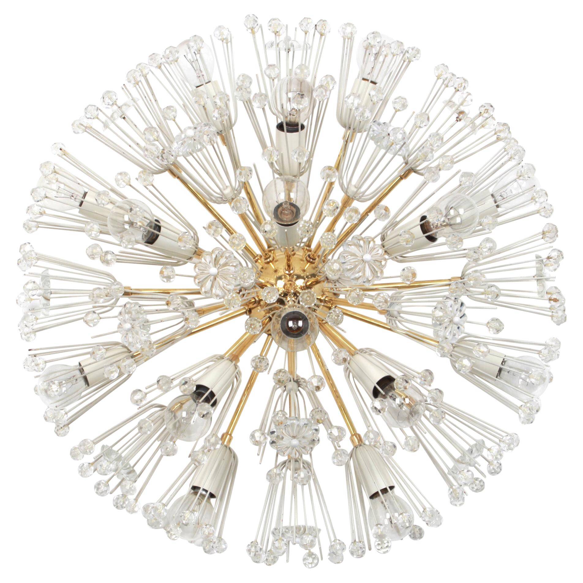 Lustre étoile en laiton par Emil Stejnar, Autriche, années 1960