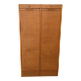 Vintage double curtain filing cabinet