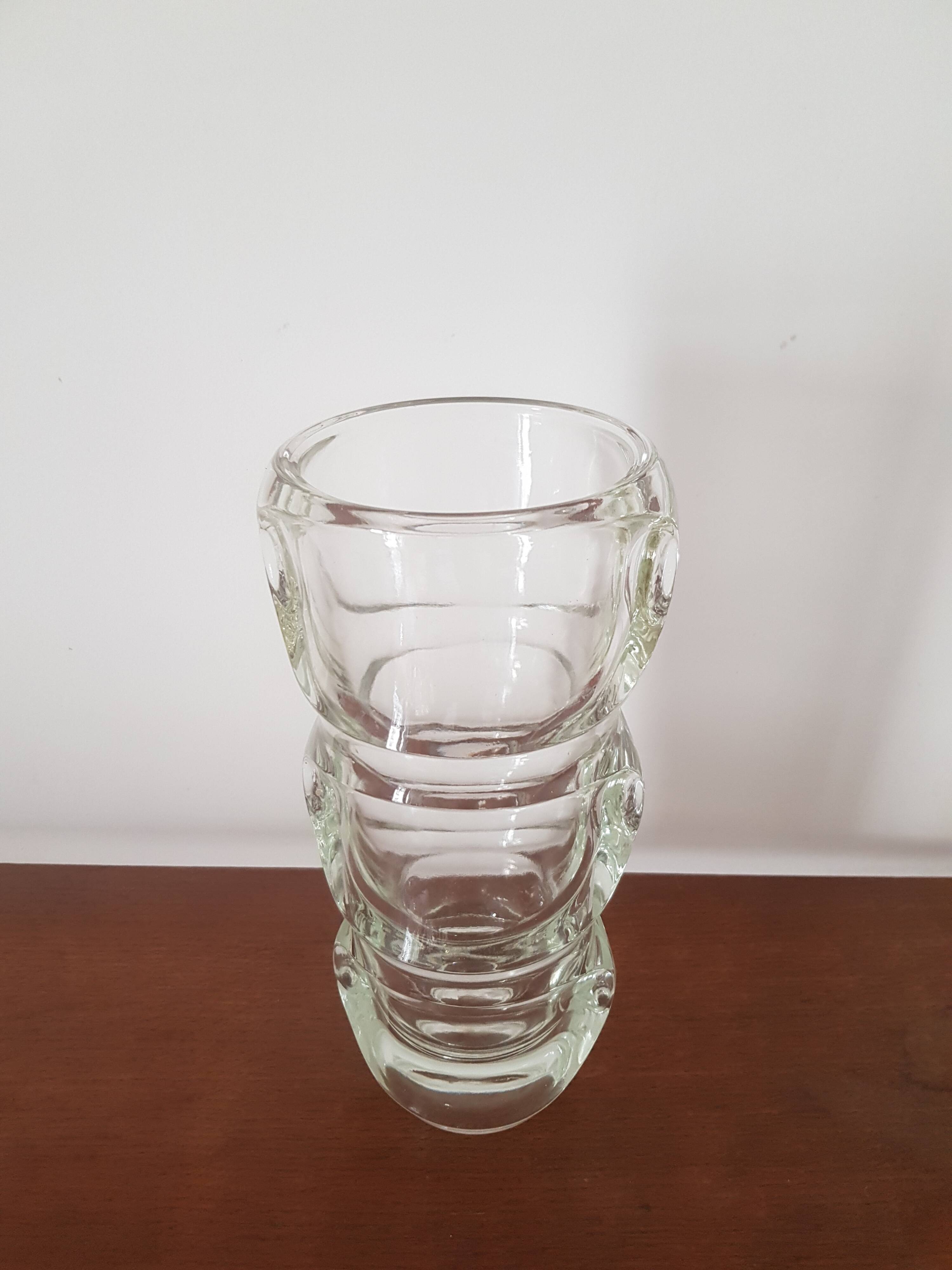 70s molded glass vase
