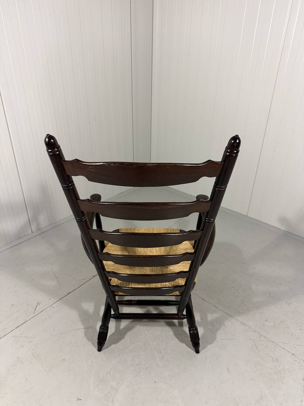Rustic brutalist high ladder back arm chair 1960’s