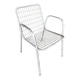 Ancien fauteuil emu rio metal blanc vintage