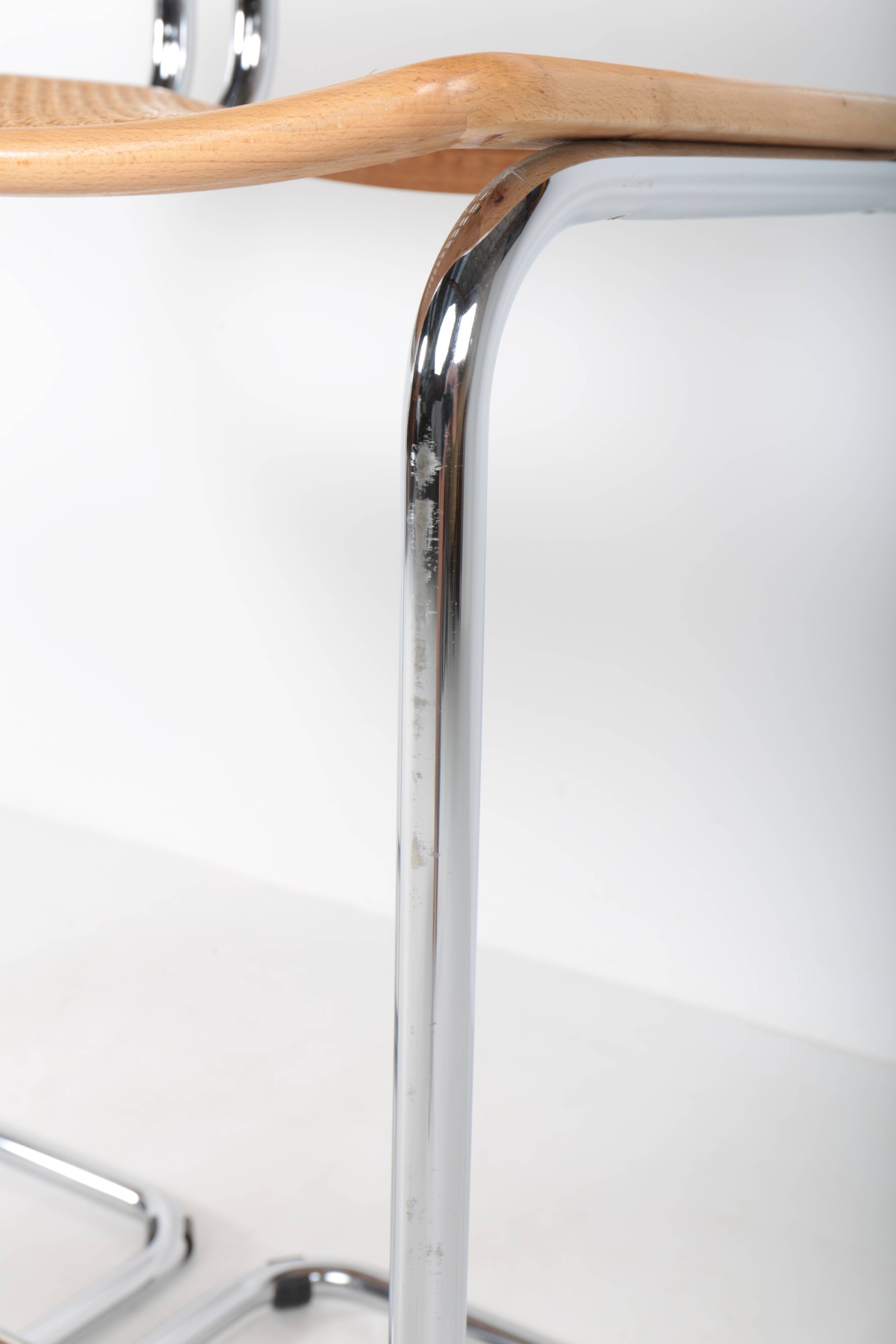 3 tabourets de bar vintage Cesca, Marcel Breuer, années 70