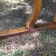 Old solid oak church pew