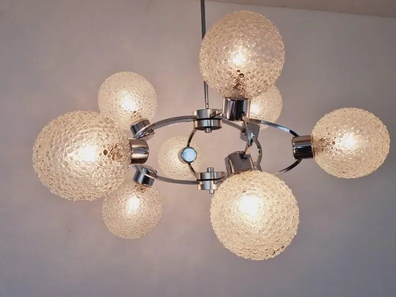 Large Midcentury Galaxy Sputnik Chandelier, Germany, 1970s