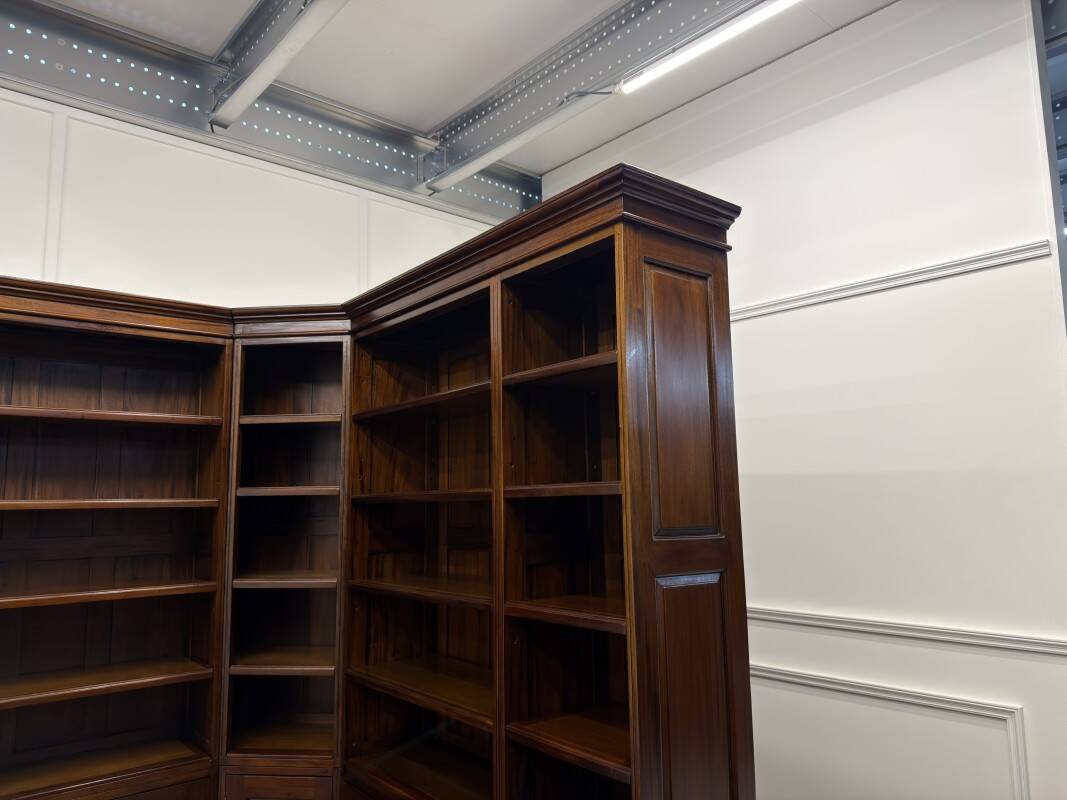 Classic English Corner Bookcase