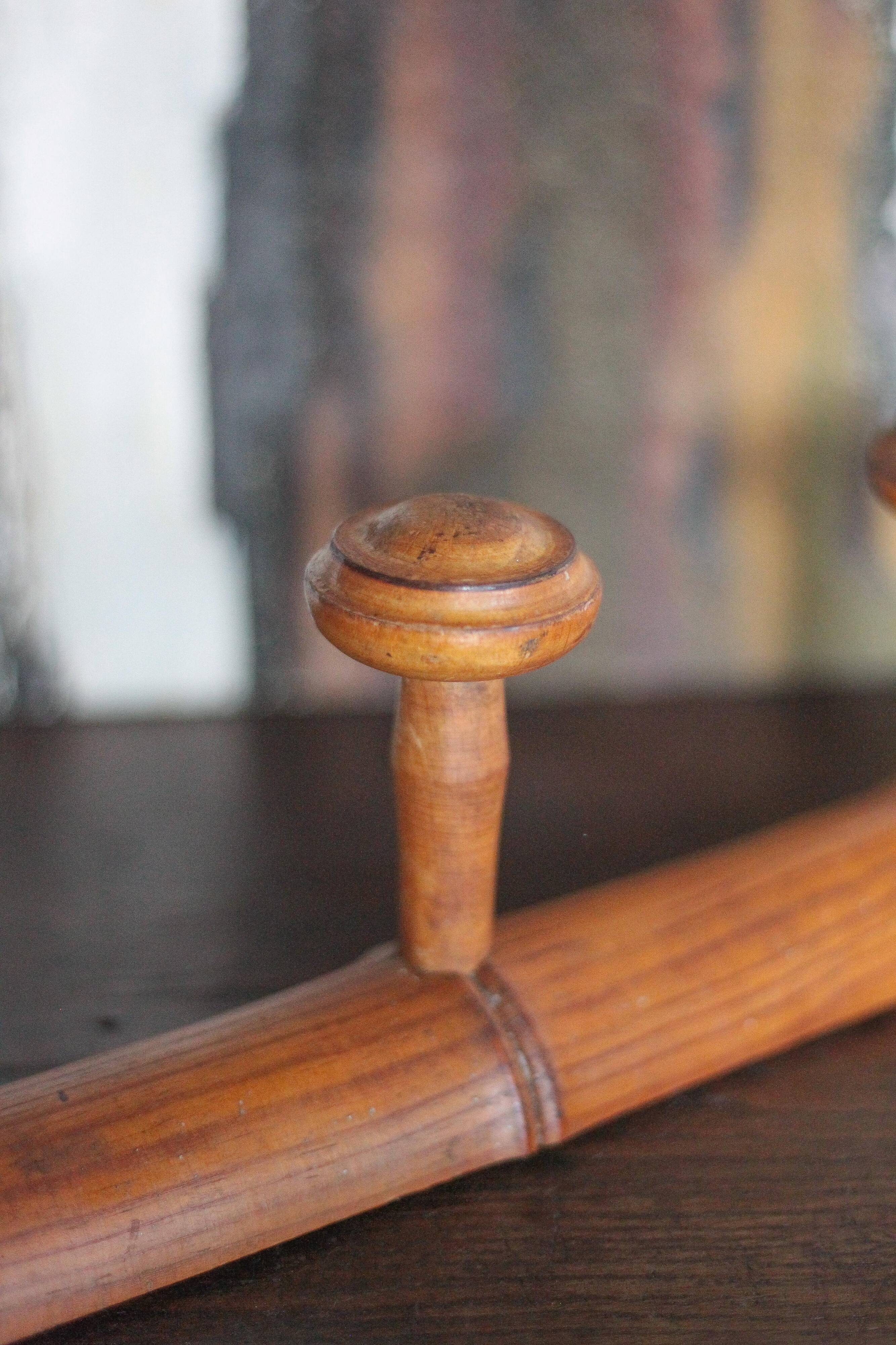 Vintage wall coat rack, wooden coat rack, wooden hooks, hooks.