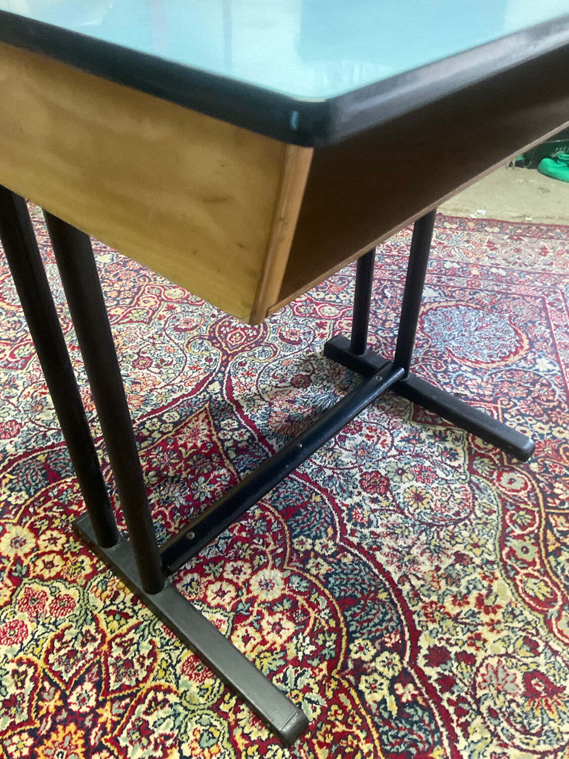 School desk blue formica desk from the 60s-70s