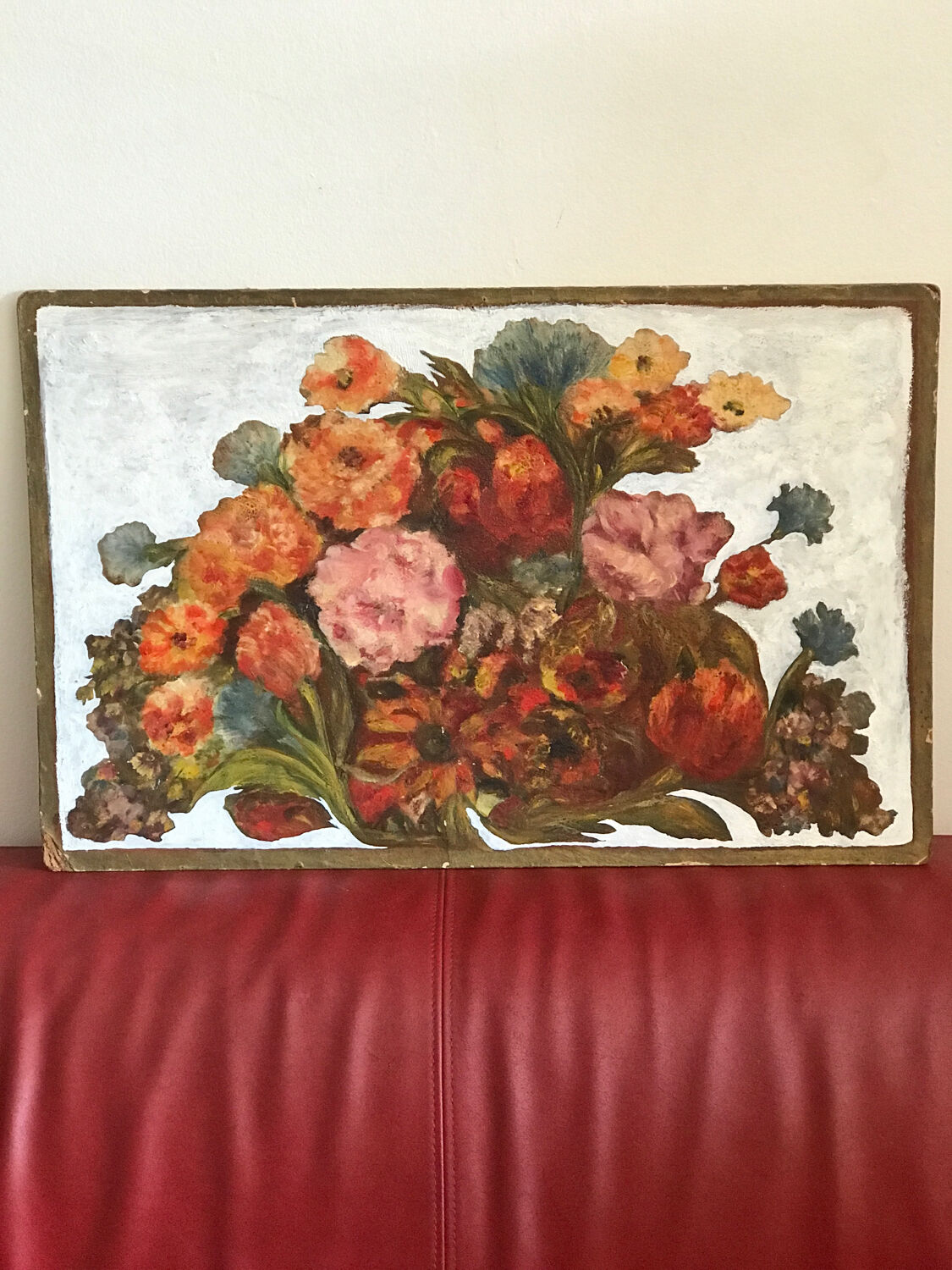 Peinture bouquet de fleurs art nouveau