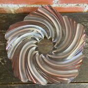 Vintage Art Nouveau Moulded Glass Cup Old Wave