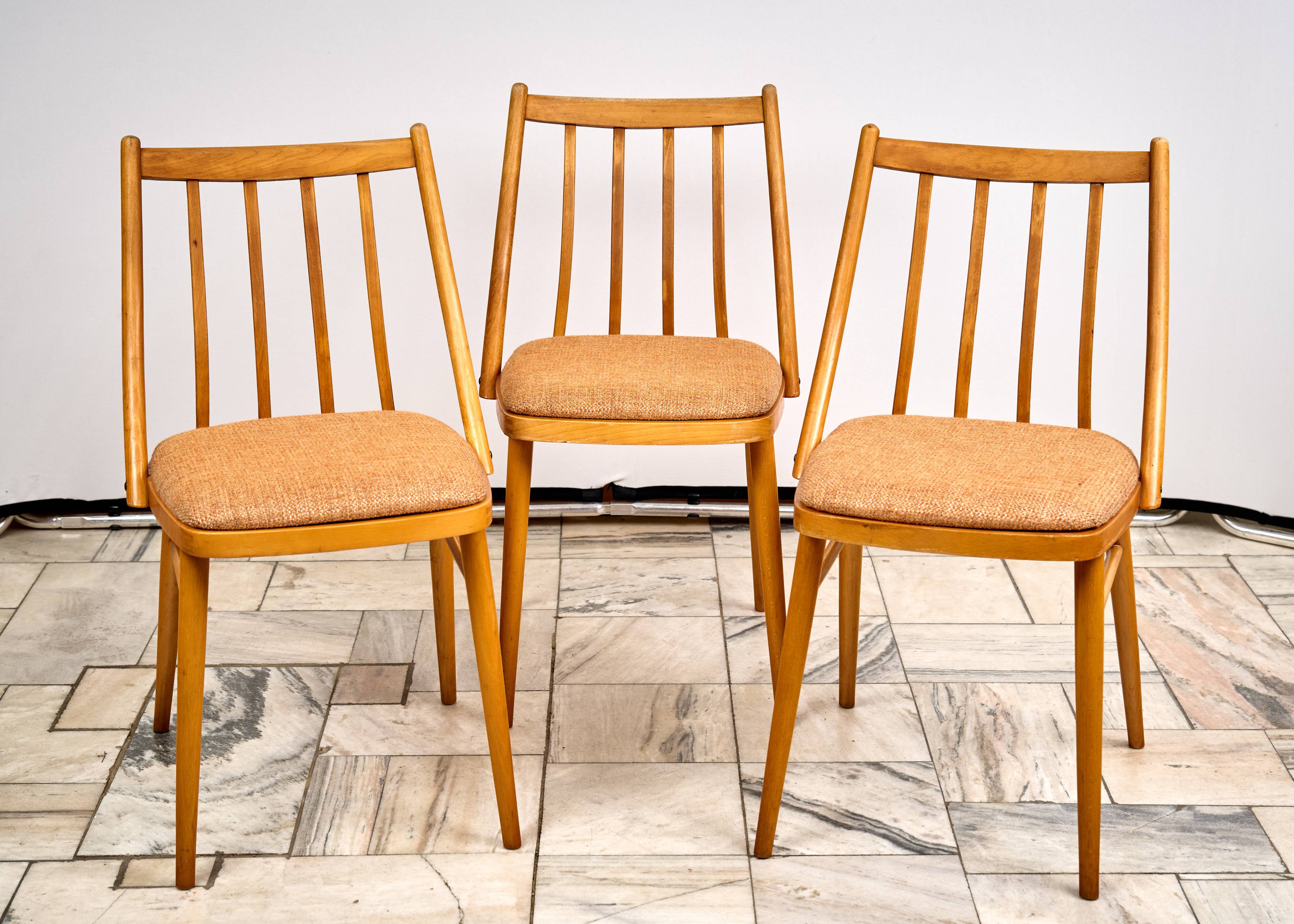 Set of 3 Dining Chairs by A. Suman, 1960s, Czechoslovakia