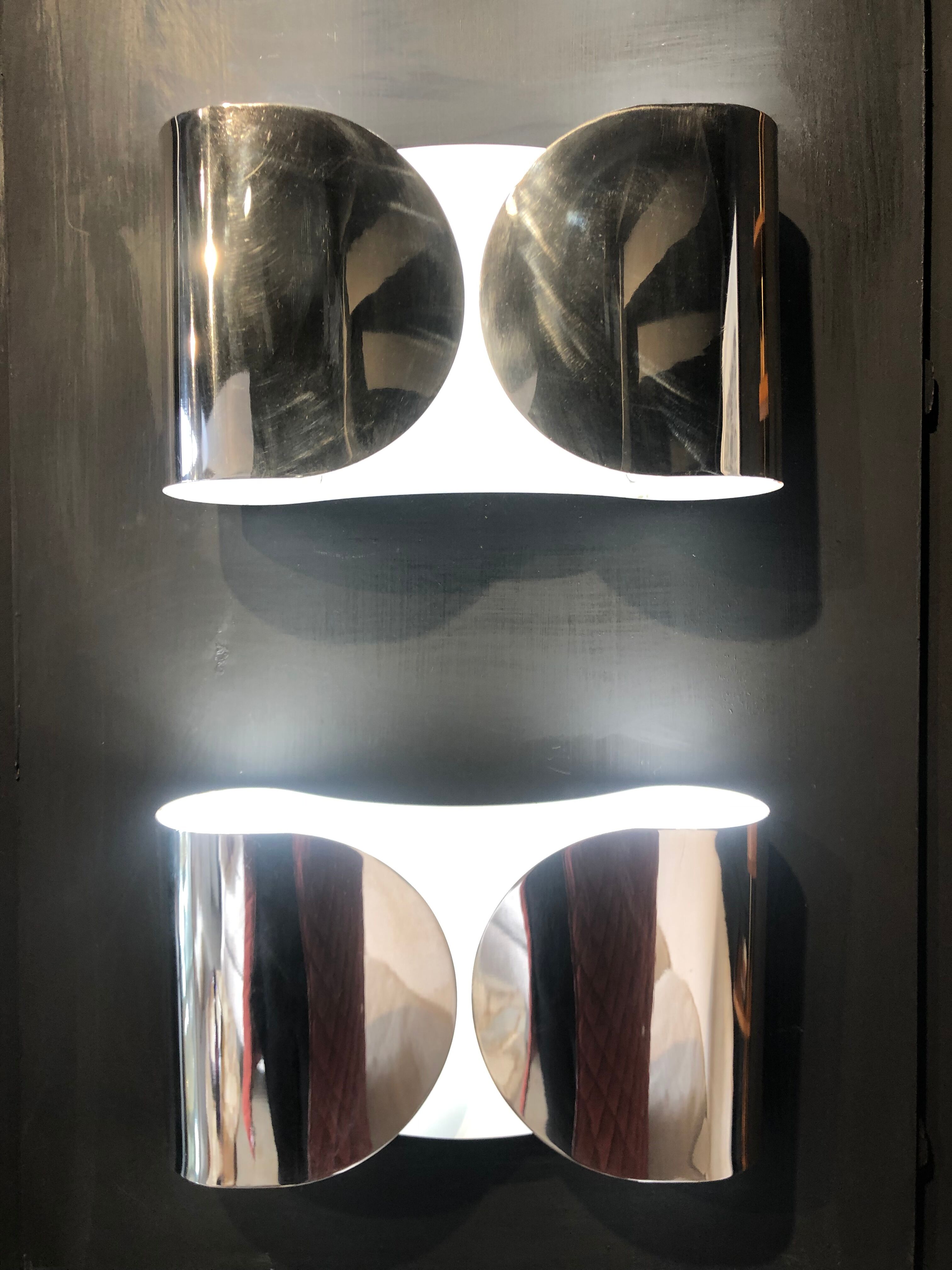 Pair of Wall lamps Foglio by Scarpa