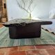 Table basse bois brûlé