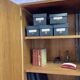 Armoire d'école vintage