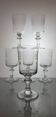 6 water/wine glasses, 19th century