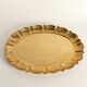 Hollywood Regency Large Oval Brass Tray by Firma Lars Holmström, Sweden 1940's
