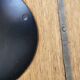 Ashtray empty pocket brutalist industrial metal and wood