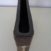 Vintage glazed studio ceramic vase by Trille Jørgensen, Denmark, 1970s.