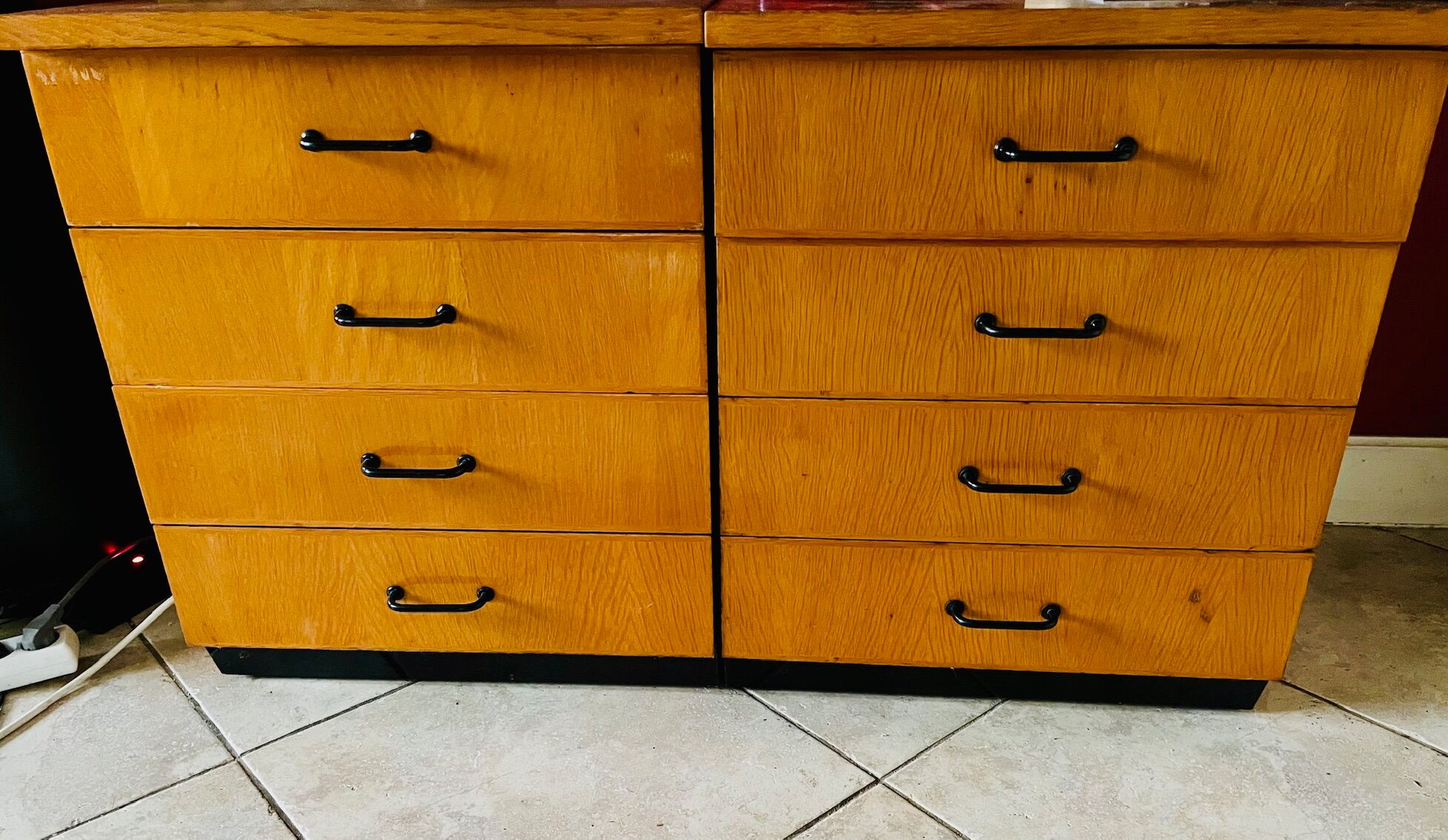 Commode vintage chêne blond Circa 60