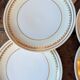 6 dessert plates A. Lanternier Limoges – gold decoration, 1950s