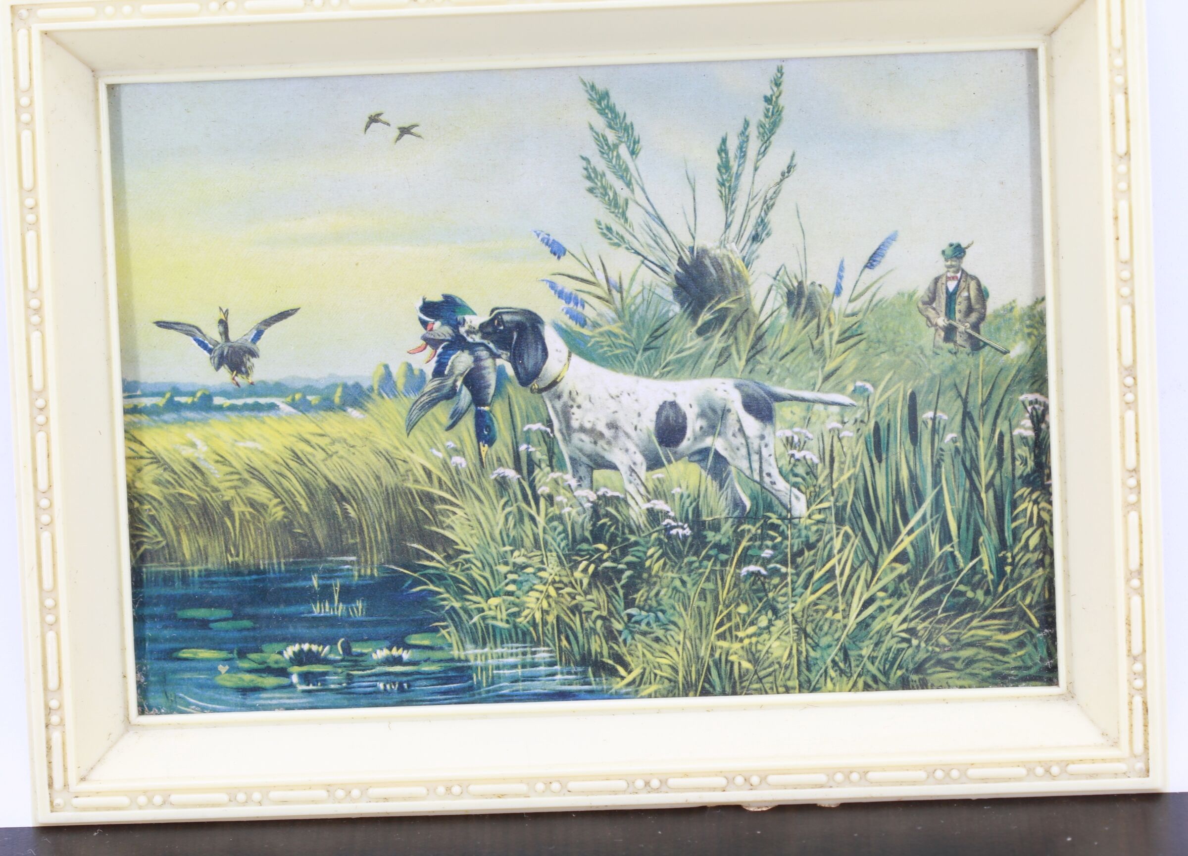 vintage dog painting