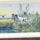 vintage dog painting