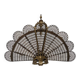 Antique French Peacock Fireplace Screen, late 1800s