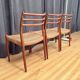 Set of three chairs, model 78, designed by Neils O. Möller, JL Møllers Møbe.