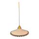Suspension en opaline blanche en fil doré