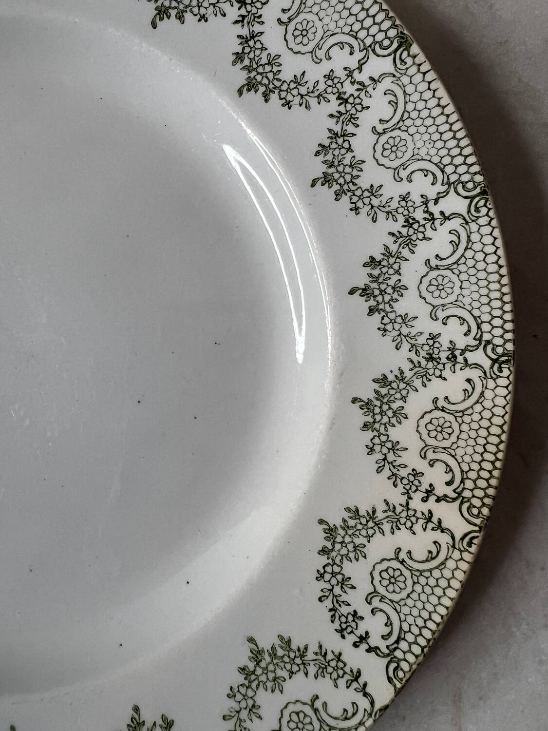 Vintage green dinner plate
