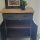 Old buffet of charm black patina and wood