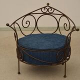 Wrought iron armchairs