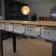 Console furniture from the Banque de France metal 1950