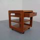 Small rollable teak chest of drawers from Dyrlund, Denmark, 1970s.