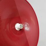 Red perforated hanging