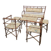 Ensemble de Salon Antique en Faux Bambou par Maison Staněk – Prague
