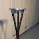Standing ashtray wrought iron base cast aluminum ashtray
