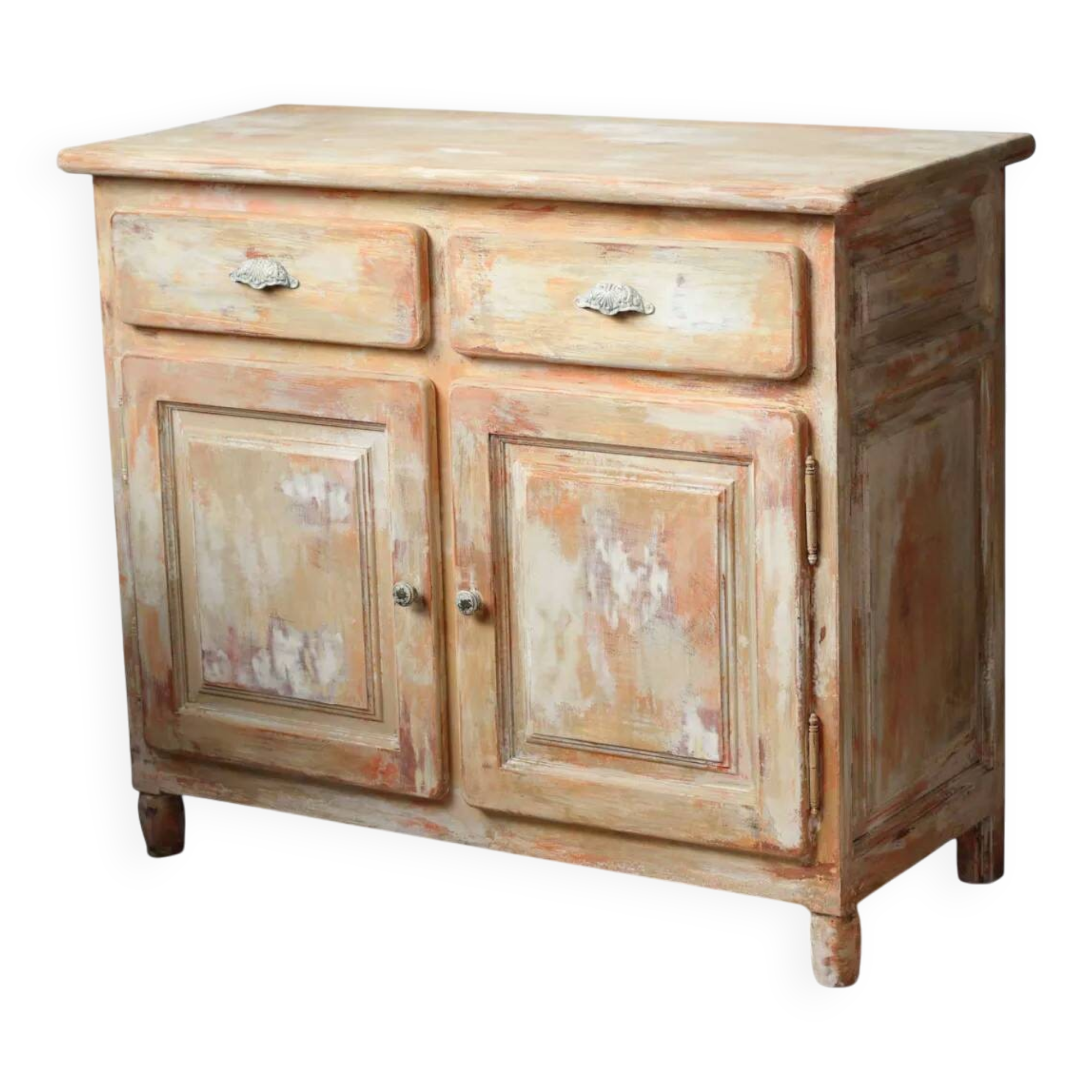 Small Parisian-style patinated sideboard