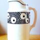Badonviller earthenware art deco pitcher