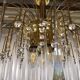Mid-century waterfall hanging lamp with glass drops