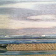 Maugrion chest of drawers in green and blue rattan